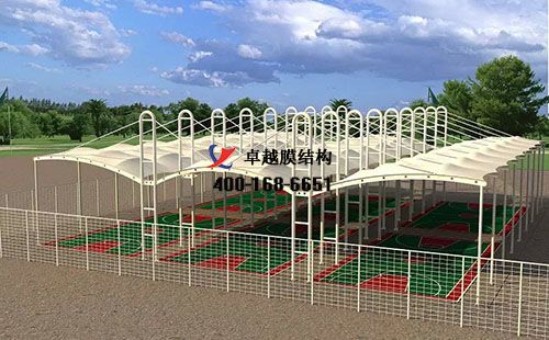  普洱膜結(jié)構(gòu)網(wǎng)球場門球場籃球場（普洱星銳籃球公園）設計施工安裝案例