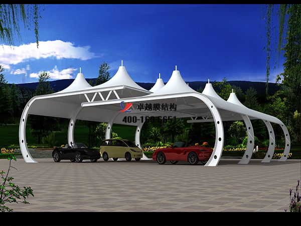 漢中膜結構車棚【漢中精測電器有限責任公司-停車棚】設計施工案例      我們在漢中做了幾個膜結構設計施工案例，我們在漢中承接了漢中精測電器有限責任公司-停車棚、漢中漢江機械有限責任公司-停車棚、漢中