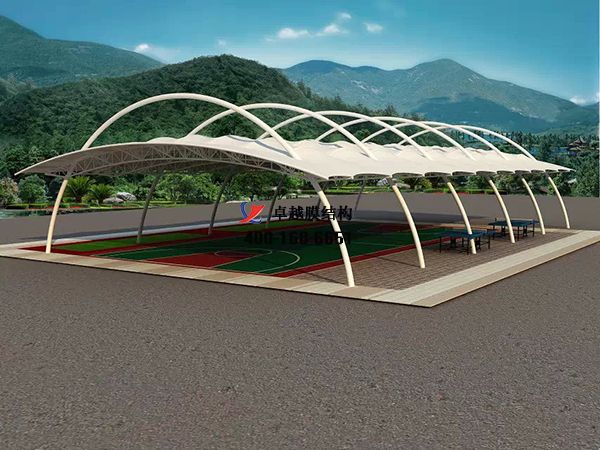  白銀<font color='red'>膜結(jié)構(gòu)車棚</font>【白銀有色集團股份有限公司-停車棚】設計施工案例