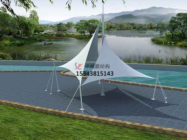 肇慶<font color='red'>張拉膜結(jié)構(gòu)</font>景觀設(shè)計施工【案例圖片】