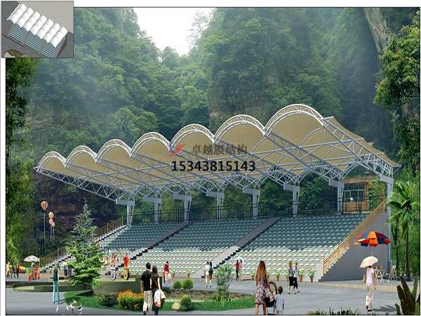 洪湖<font color='red'>膜結(jié)構(gòu)看臺</font>雨棚設(shè)計生產(chǎn)安裝