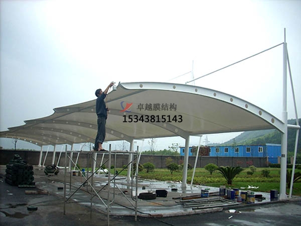 淶源膜結(jié)構(gòu)停車(chē)棚【充電站雨棚】設(shè)計(jì)安裝