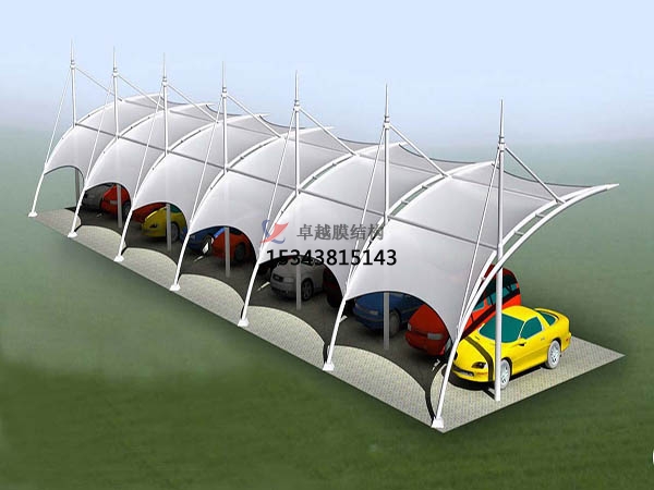 莊浪膜結(jié)構停車棚【雨棚遮陽棚生產(chǎn)安裝】