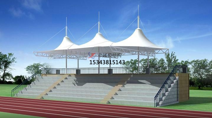 柘城體育公園膜結(jié)構(gòu)【看臺(tái)雨棚】門球場案例