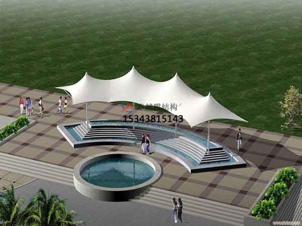 上海商業(yè)廣場(chǎng)<font color='red'>張拉膜結(jié)構(gòu)</font>景觀棚/雨棚設(shè)計(jì)搭建