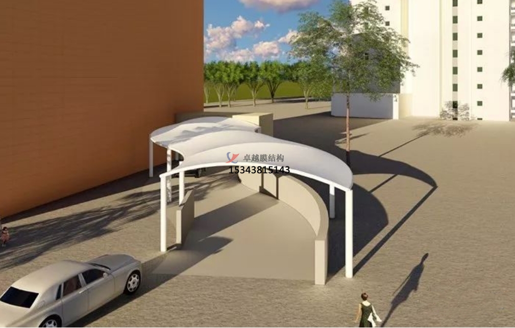 慶陽(yáng)地下車(chē)庫(kù)出入口雨棚——慶陽(yáng)膜結(jié)構(gòu)公司【專(zhuān)業(yè)廠家】