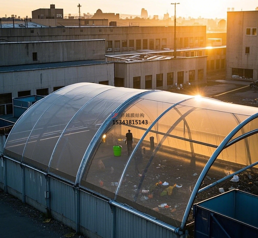 宣城<font color='red'>膜結(jié)構(gòu)公司</font>【垃圾中轉(zhuǎn)站罩棚】宣城膜結(jié)構(gòu)廠家