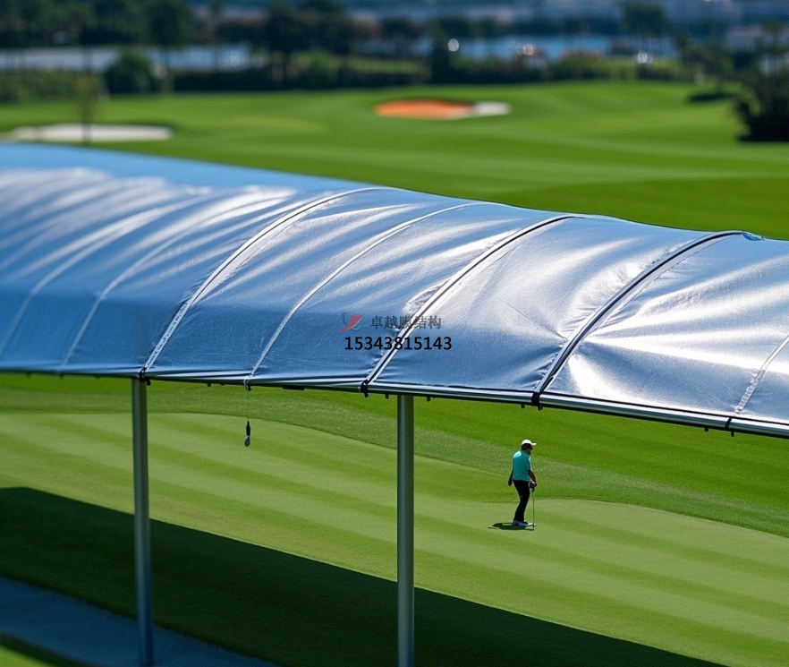 福州<font color='red'>膜結(jié)構(gòu)公司</font>【高爾夫發(fā)球臺罩棚】福州膜結(jié)構(gòu)廠家